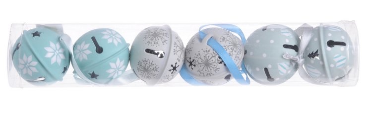 rolničky kovové tyrkys mix (6 ks)